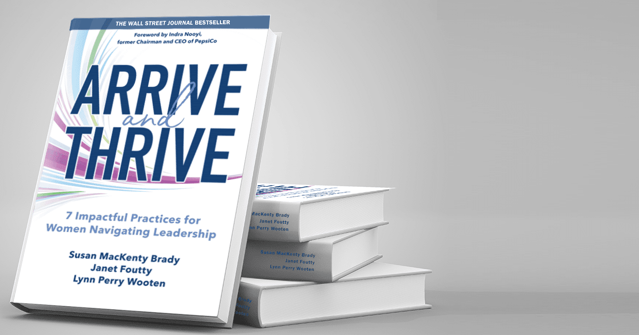 stacked copies of arrive and thrive