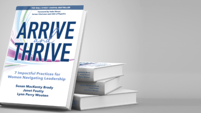 stacked copies of arrive and thrive