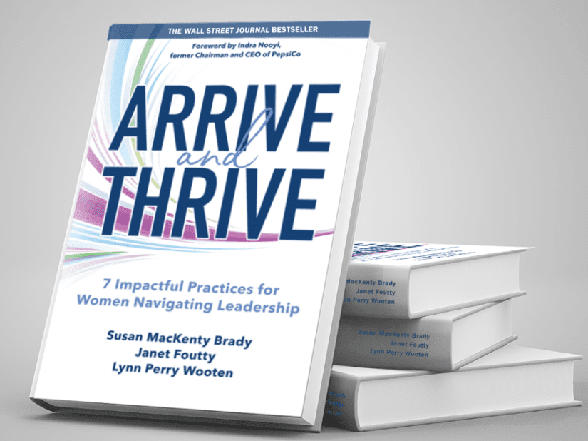 stacked copies of arrive and thrive