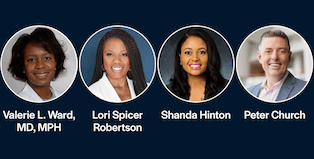 headshots of Shanda Hinton, Peter Church, Lori Spicer Robertson and Dr. Valerie Ward