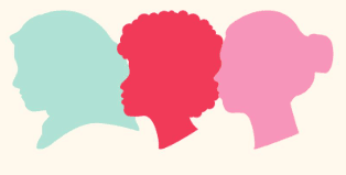 silhouettes of three women