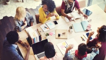 diverse adults a meeting