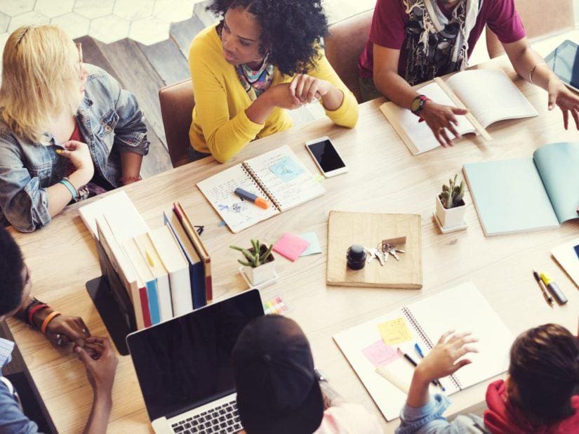 diverse adults a meeting