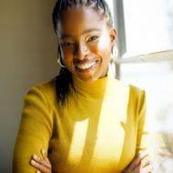 amanda gorman headshot wearing yellow turtleneck