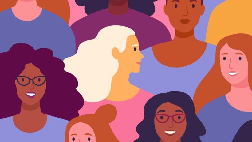 diverse group of women smiling