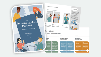 Inclusive Leader's Playbook cover and pages