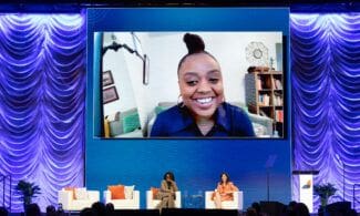 quinta brunson on screen sheryl lee ralph and joyce kulhawik on stage slc44